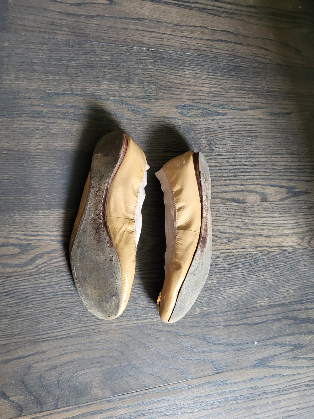Tory Burch Minnie Travel Ballet Flats in Beige - Picture 3 of 3